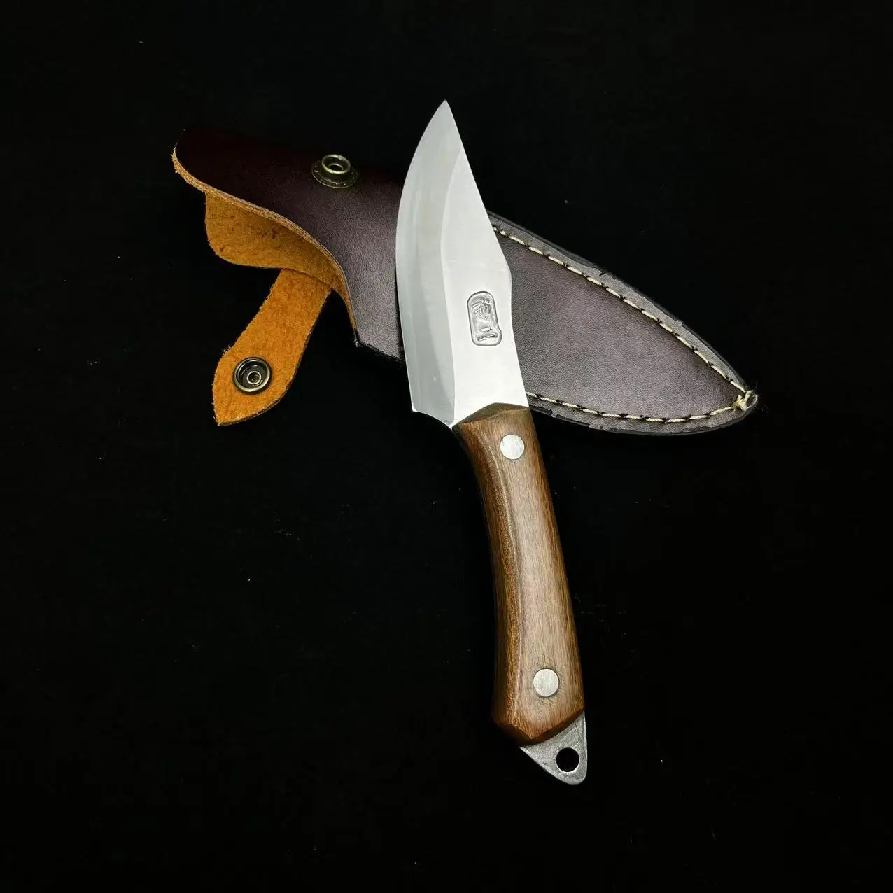 

4 Inch Handmade Paring Knife BG42 Aviation Special Steel Blade Razor Sharp Utility Cleaver Kitchen Knife With Cow Leather Cover