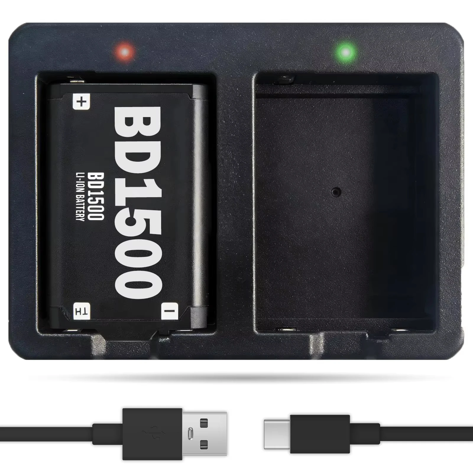 Rapid Headlamp Battery Charging Station Dual Charger Compatible with Black Diamond BD1500 Battery (Batteries Not Included)