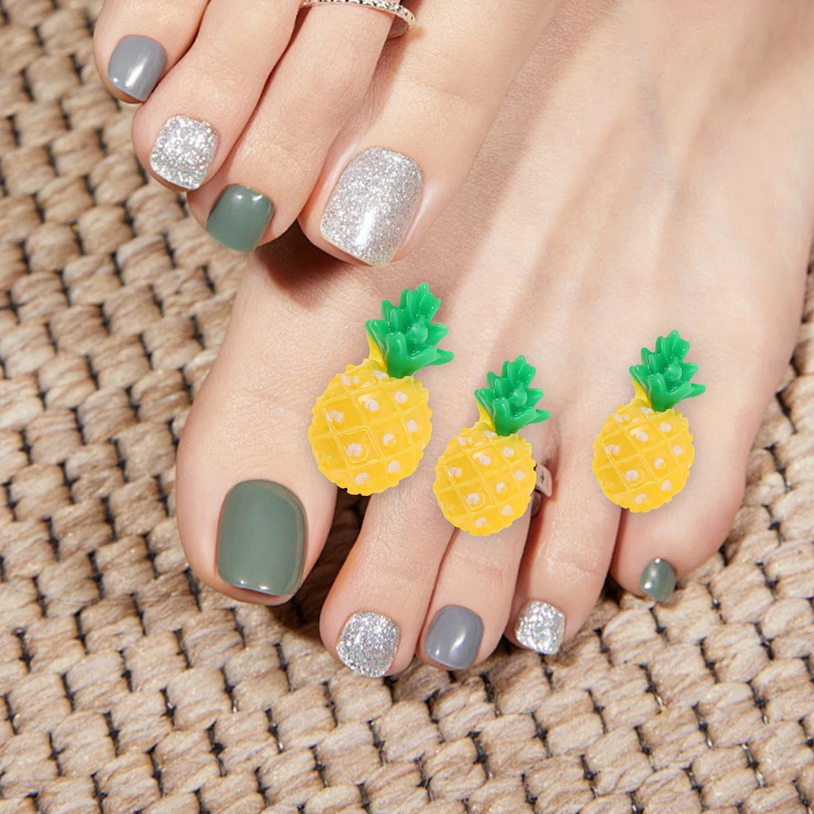 

8Pcs Silicone Toe Separators Fruit Shape Nail Art Pedicure Tools Soft Reusable Washable Non Slip Adjustable for Women Men