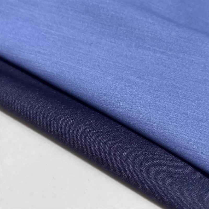 

L100cm X W145cm Синяя джинсовая ткань для эластичного хлопка Микроэластичные мягкие сумки DIY Комплект брюк ручной работы Модный швейный материал для рукоделия