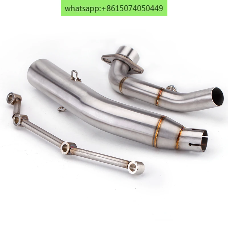 Motorcycle modified Guangyang rowing 400 exhaust pipe stimulates Xciting400 stainless steel platoon front exhaust pipe.