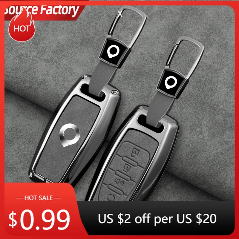 

Автомобильные наклейки из цинкового сплава, кожаный чехол для дистанционного ключа автомобиля, чехол для Great Wall Cannon POWER 2022 H6 Cannon P Series M4 Hover Keyc