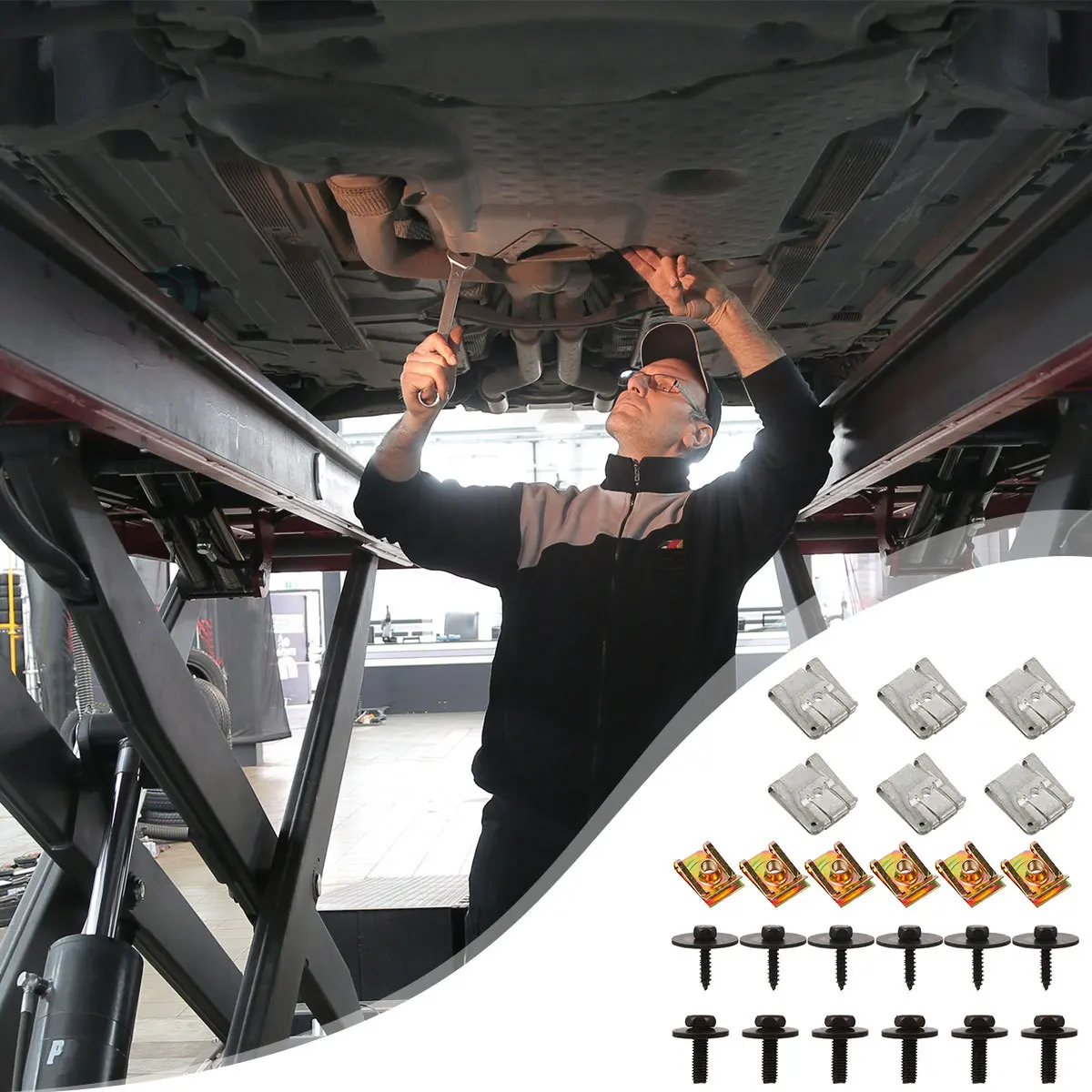 

24Pcs Undertray Clips Under Engine Cover Fasteners Random Color Exquisite Processing Extend Engine Life Undertray Clip