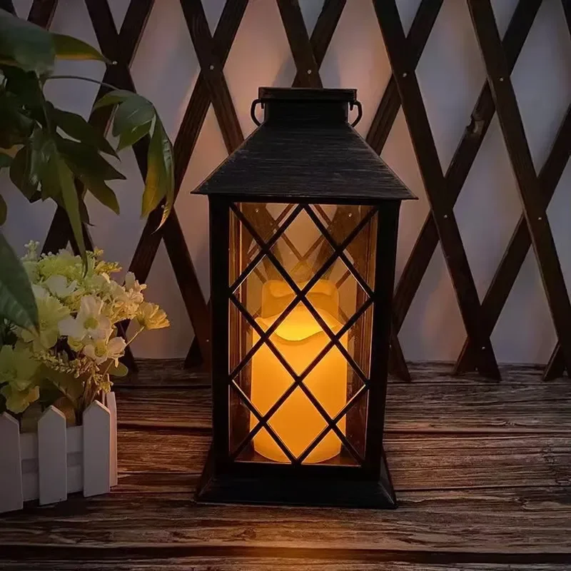 Small LED Wind Light Waterproof Night Light Candlestick Outdoor Garden Home Christmas Decoration Jar