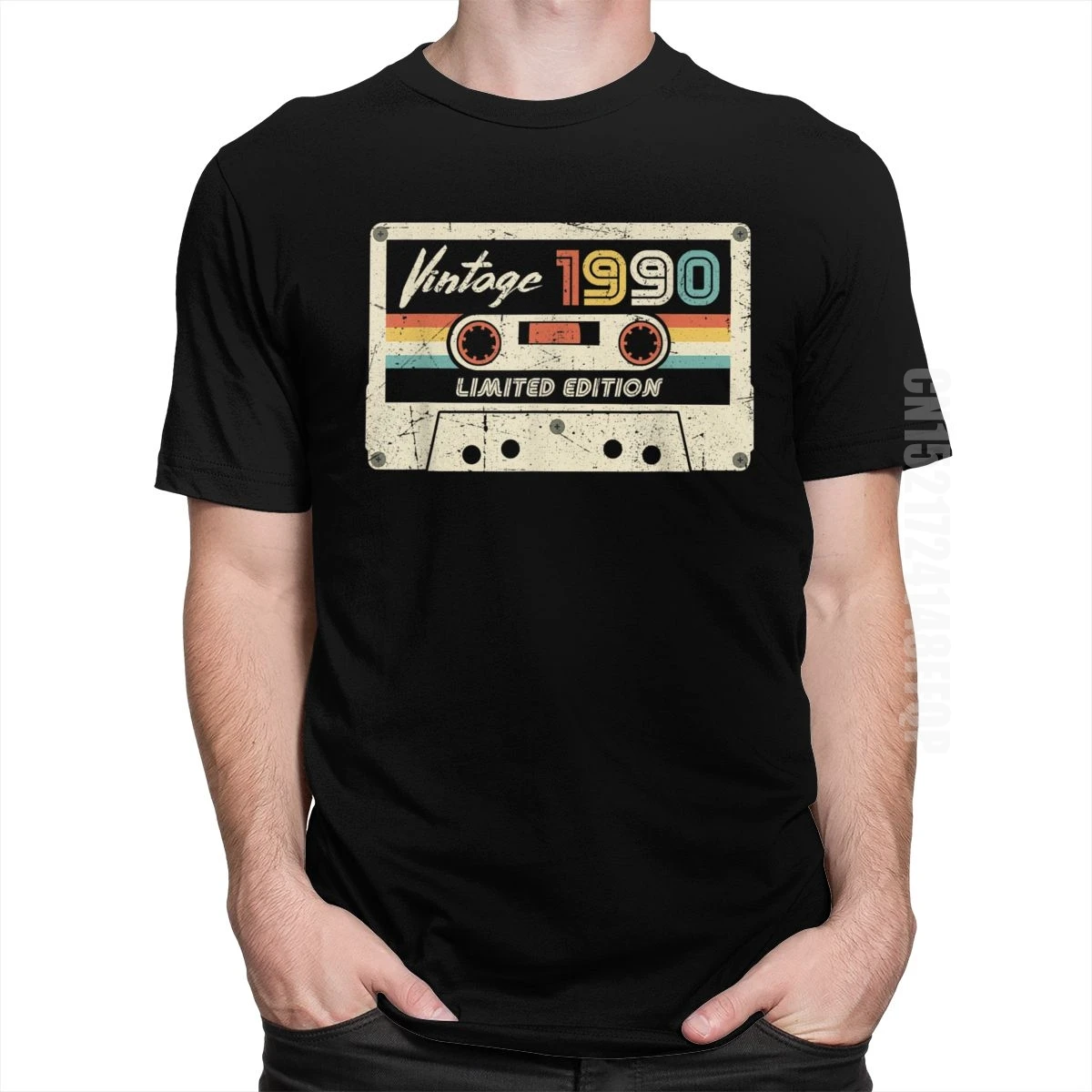 Classic Vintage Made In 1990 T Shirt Men 30th Birthday Gift Retro Cassette Tshirt Cotton Tee Shirt Anniversary Tops For Husband