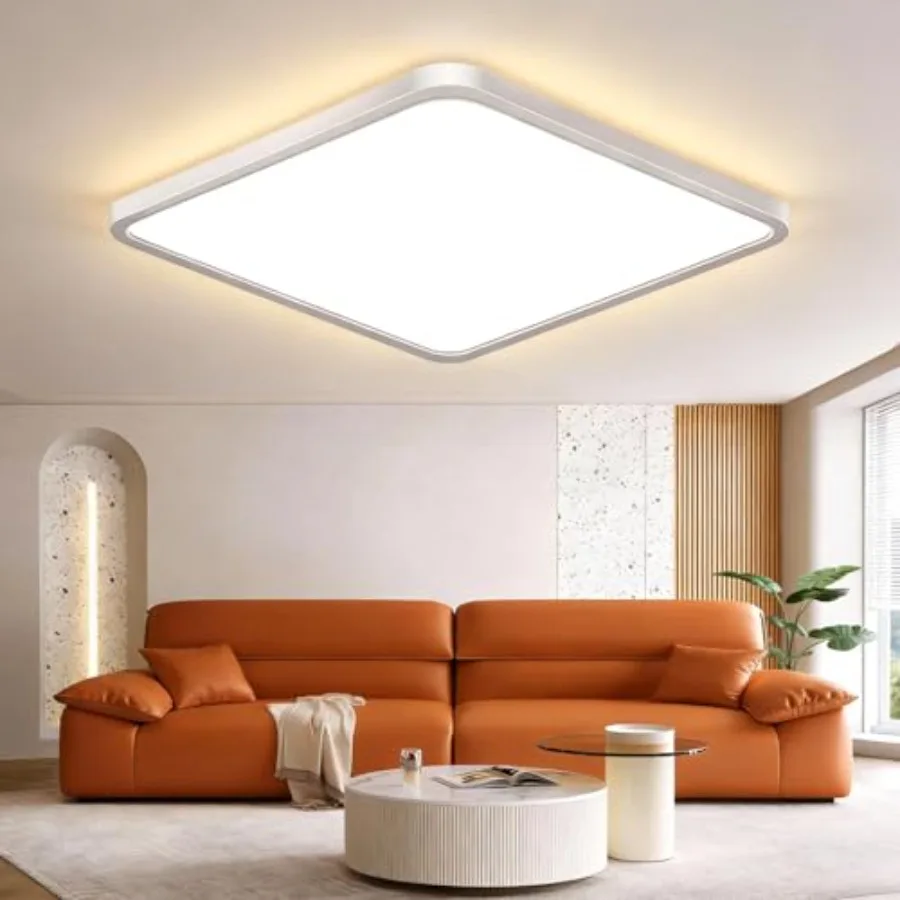 

32W Square LED Ceiling Light Fixtures Flush Mount, 2800K LED Ceiling Lamp, Surface Mount Modern Ceilg Lights, White Slim Flat P