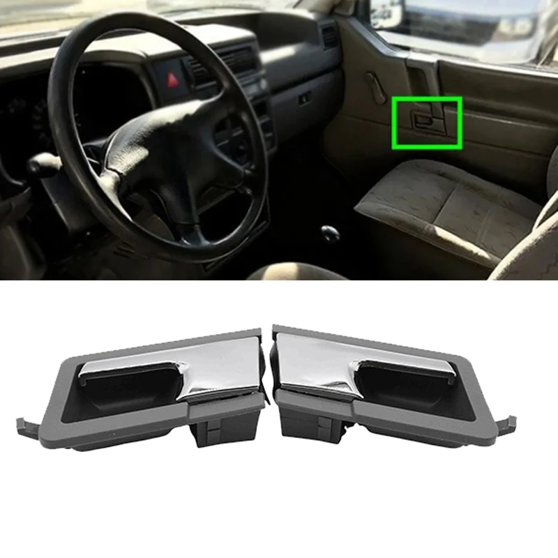 Car Interior Chrome Left/Right Inner Door Handle Replacement for VW T4 1990-2003 Car Accessories