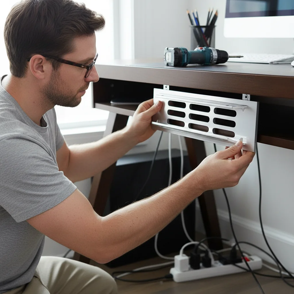 

Aluminum Alloy Cabinet Breather Hole Cover 30mm Wide Breathable Mesh Wardrobe Air Vent Decor Rectangle Ventilator Grille Cover