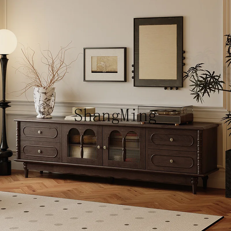 

FG retro all-solid wood TV cabinet antique living room living room home TV cabinet