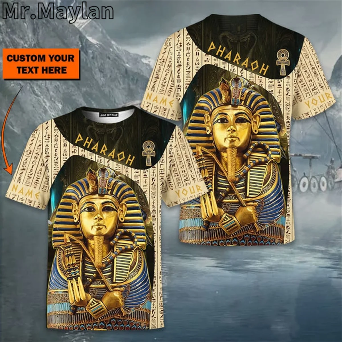 PHARAOH ANCIENT EGYPT EMPIRE T shirt 3D Print Vintage Tshirt Men Women Ropa Casual Streetwear Retro O-neck Tee Shirt Men Clothes