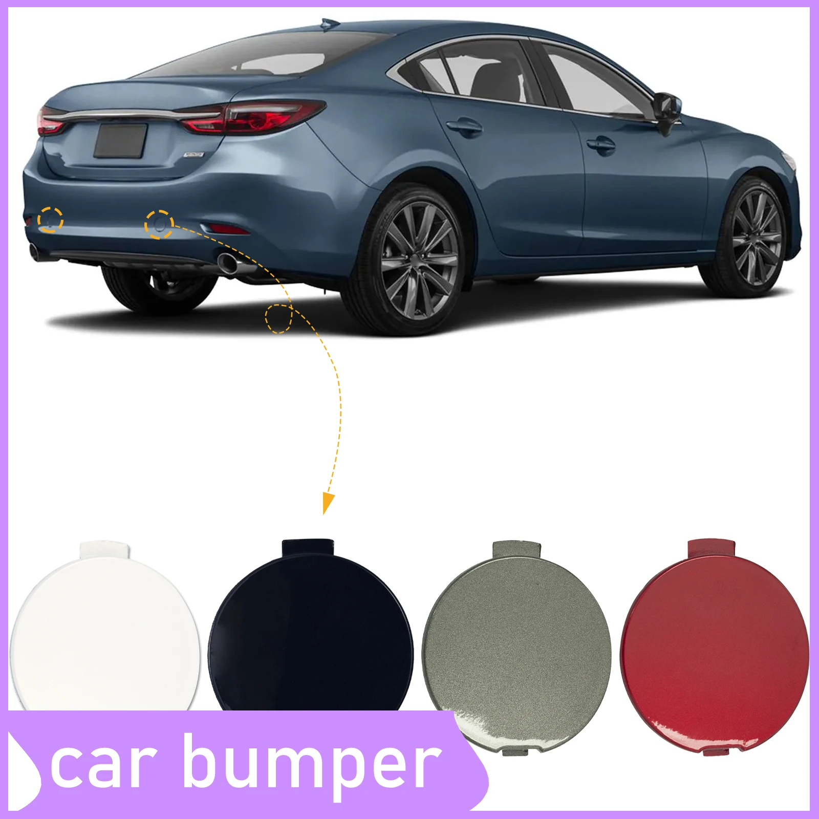 

Rear Bumper Tow Hook Cap Towing Eye Cover For Mazda 6 Atenza 2018-2021 Left Right GSH7-50-EL1-BB GSH7-50-EK1-BB