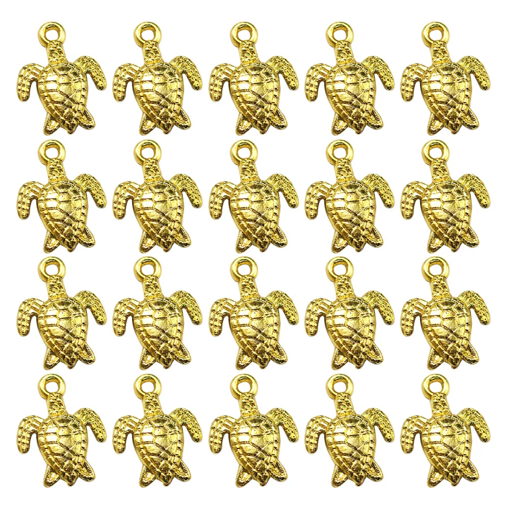 

50 pcs Golden Turtle Pendant Alloy Charm DIY Jewelry Making Pendants Stainless Steel Necklace Bracelet Earrings Accessories
