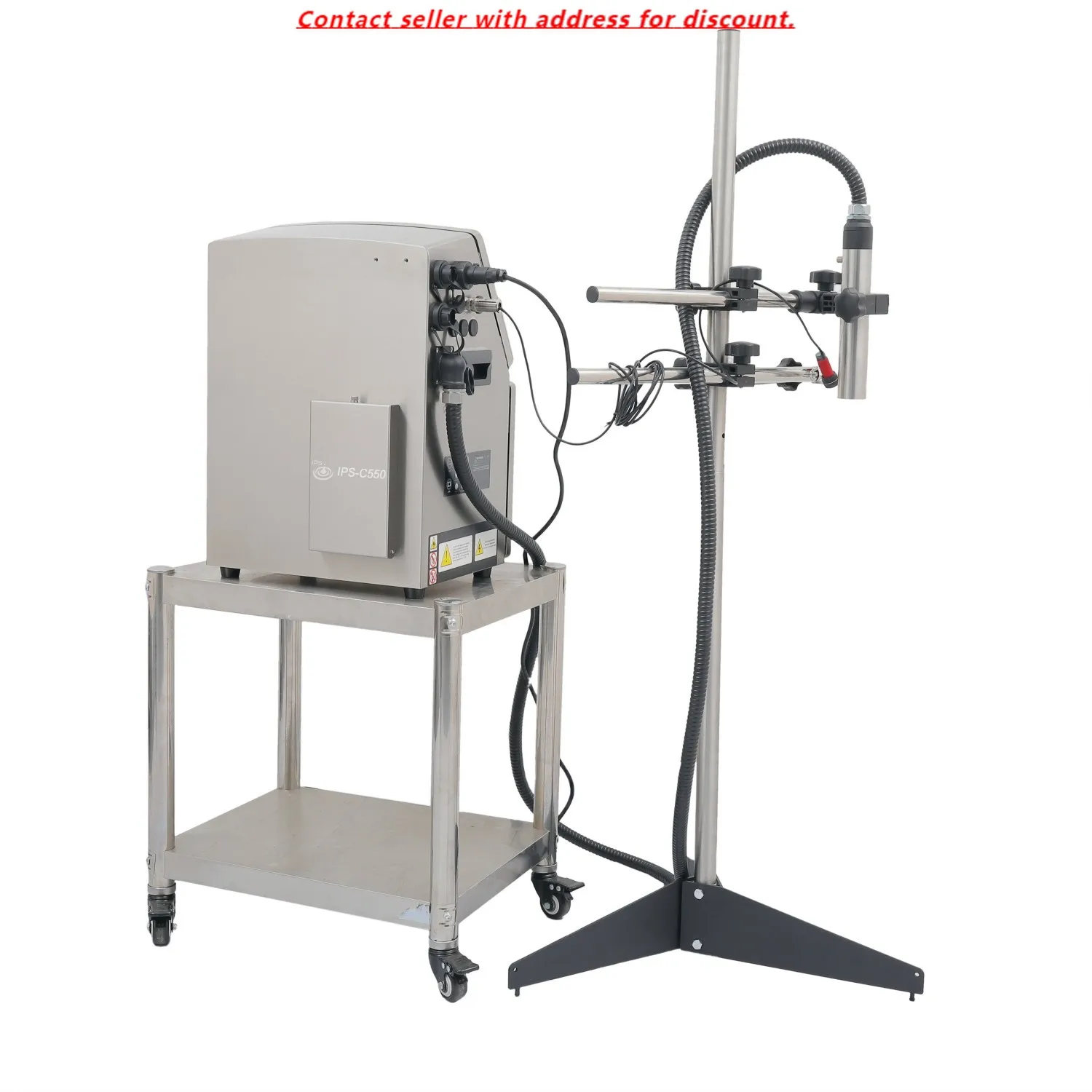 

Portable CIJ Printer For Bottle/Plastic/Packaging Low Ink Consumption IP65 Easy Operation IPS-C550
