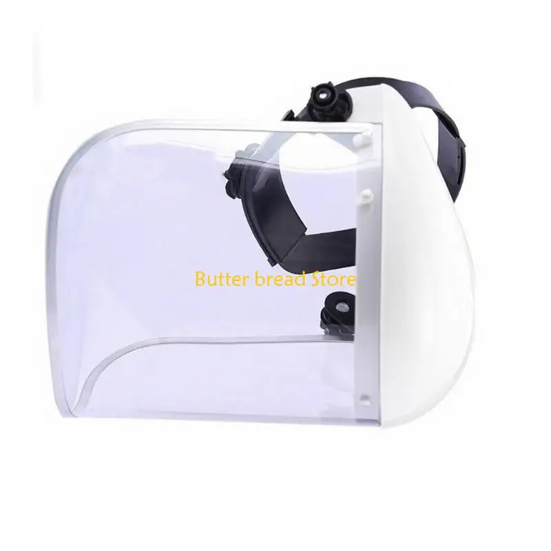 W89C Visores seguridad industrial transparente Confort construcción Shatter -Ajuste Correas cabeza ajustable Escudo