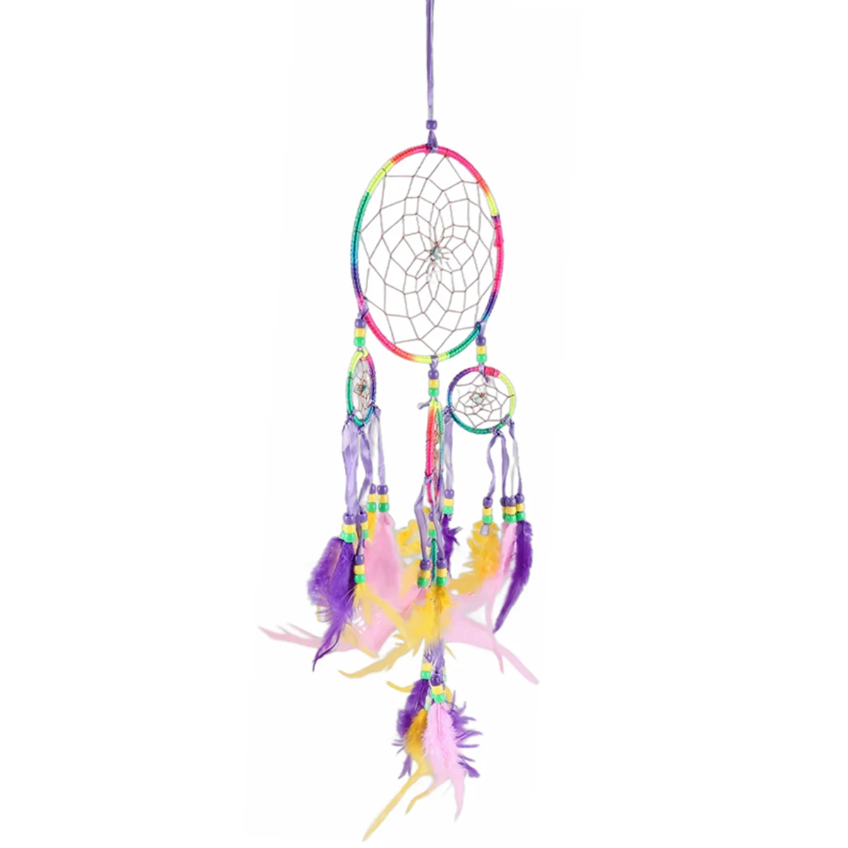 Handmade Dream Catcher Traditional Dreamcatcher Wall Hanging Decoration Colorful Feather