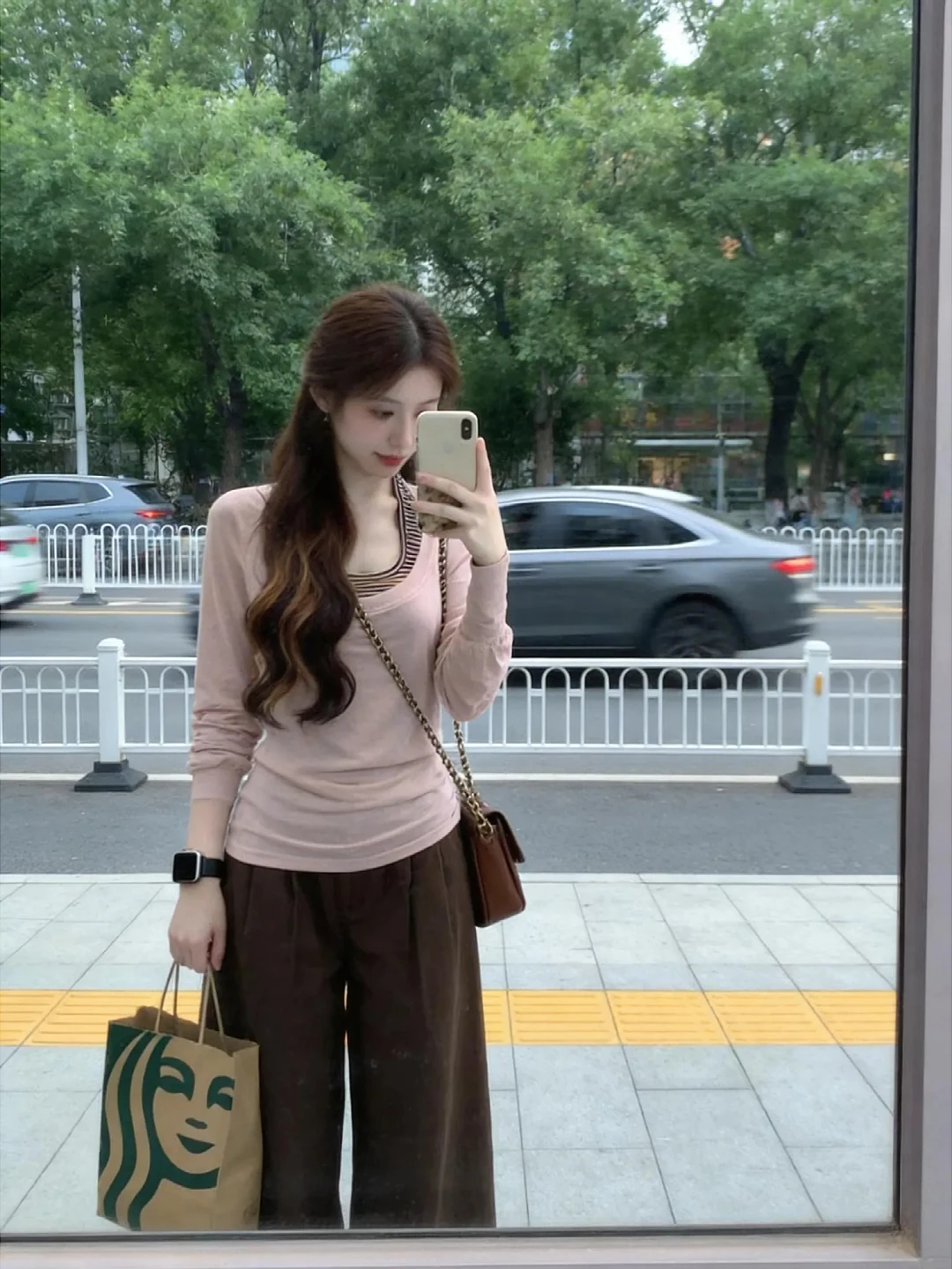 

Корейская ретро-футболка в полоску с длинным рукавом больших размеров для женщин, утягивающий базовый топ, повседневный комплект из двух предметов, летняя мода