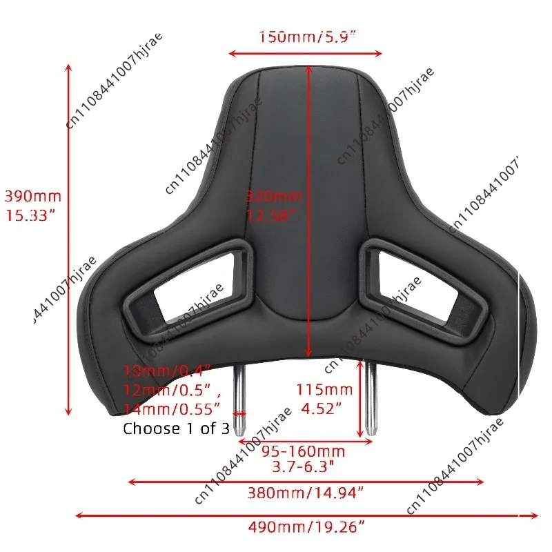 Universal Plug-in Racing Seat Headrest, High-quality PVC Suitable for Sports Car Seat Heads