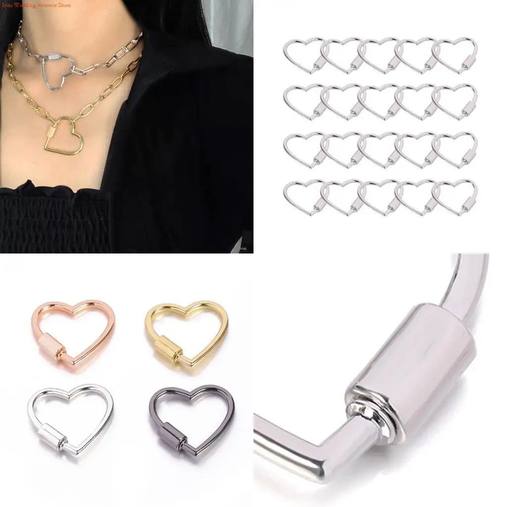 

G92D Creative Heart Bag Chain Hook Clip for Crafts Rings Decoration Parts
