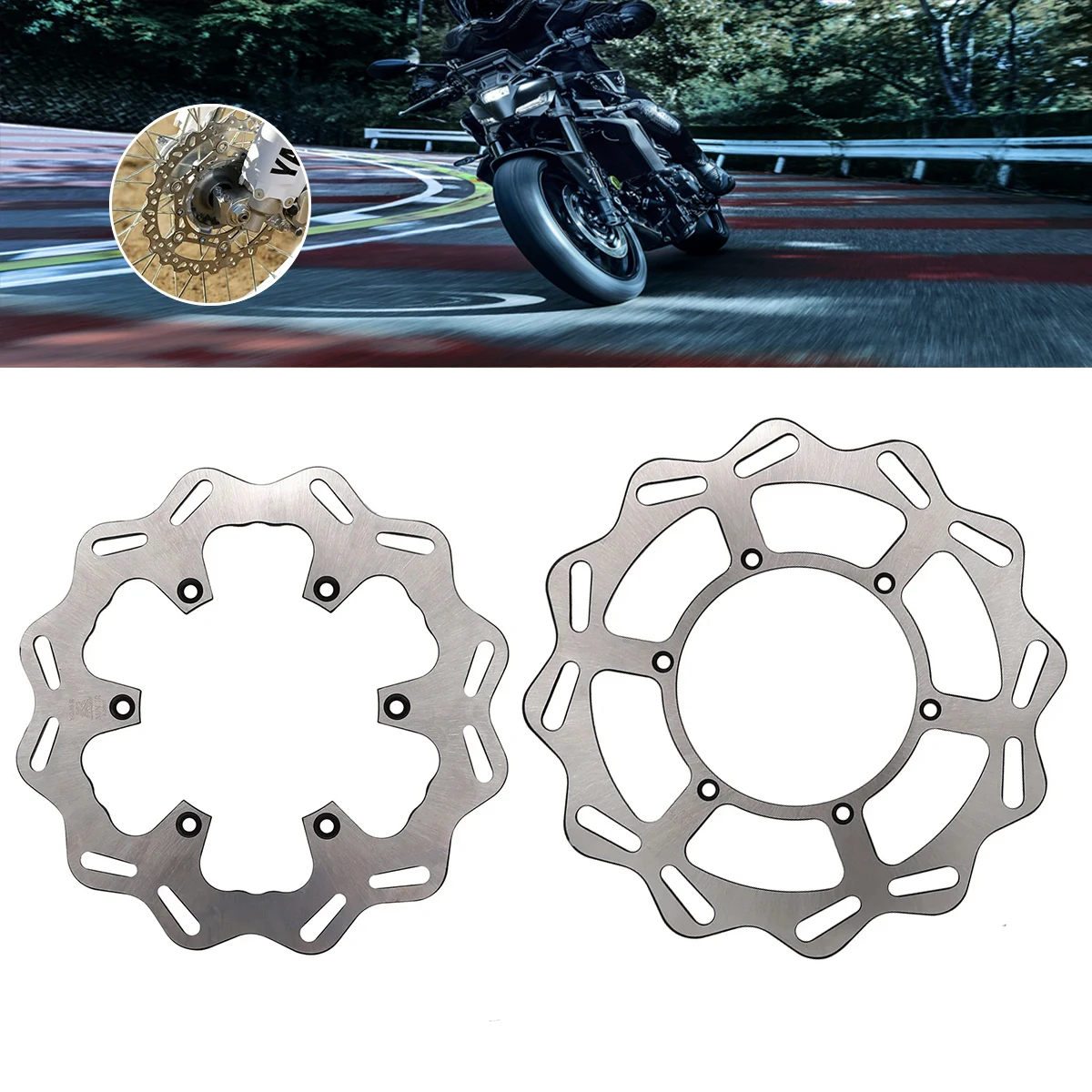 Disco de Freno Delantero y Trasero CNC de 270mm 245mm para Motocicleta Yamaha YZ WR 125 250 250F 400F 426F 450F 250FX 125X 250X 450FX