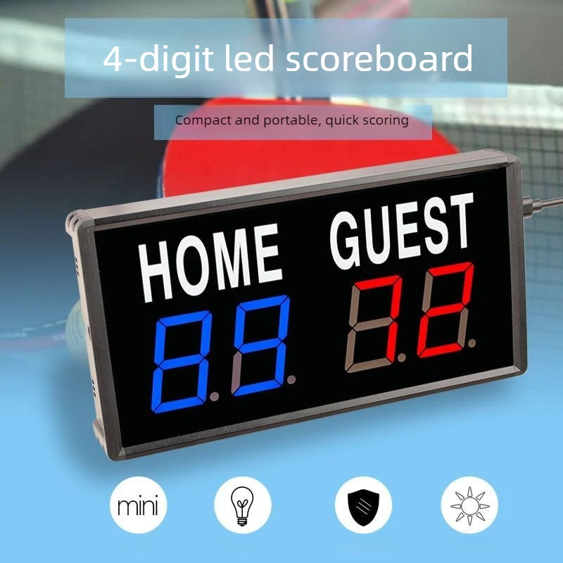 Small LED Electronic Scoreboard Multifunctional Competition Electronic Scorer Adjustable Score Counter Portable Sports Accessory