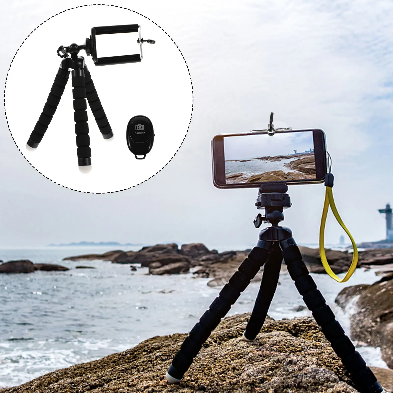 

1Set Phone Camera Tripod Stainless Steel Portable Adjustable Stable Mini Tabletop Tripod for Clear Photography Universal Camera