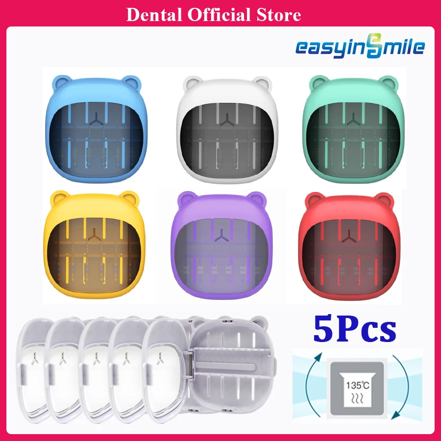 

5Pcs Easyinsmile Dental Endo Files Management Boxes Sterilization Containers Box Dentistry Sterilizer Case Dental Tray