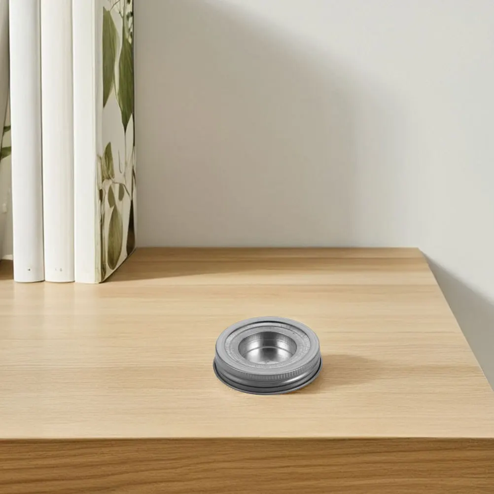 

5pcs Stainless Steel Holder Inserts For Regular Mouth Jars Tea Light Storage Lid Jar Cover Kitchen Bar Accessories