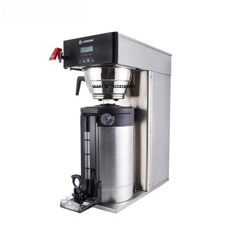 220V Programmable Tea Brewer Stainless Steel Drip Coffee Maker Manual & Electric Power Source for Hotels
