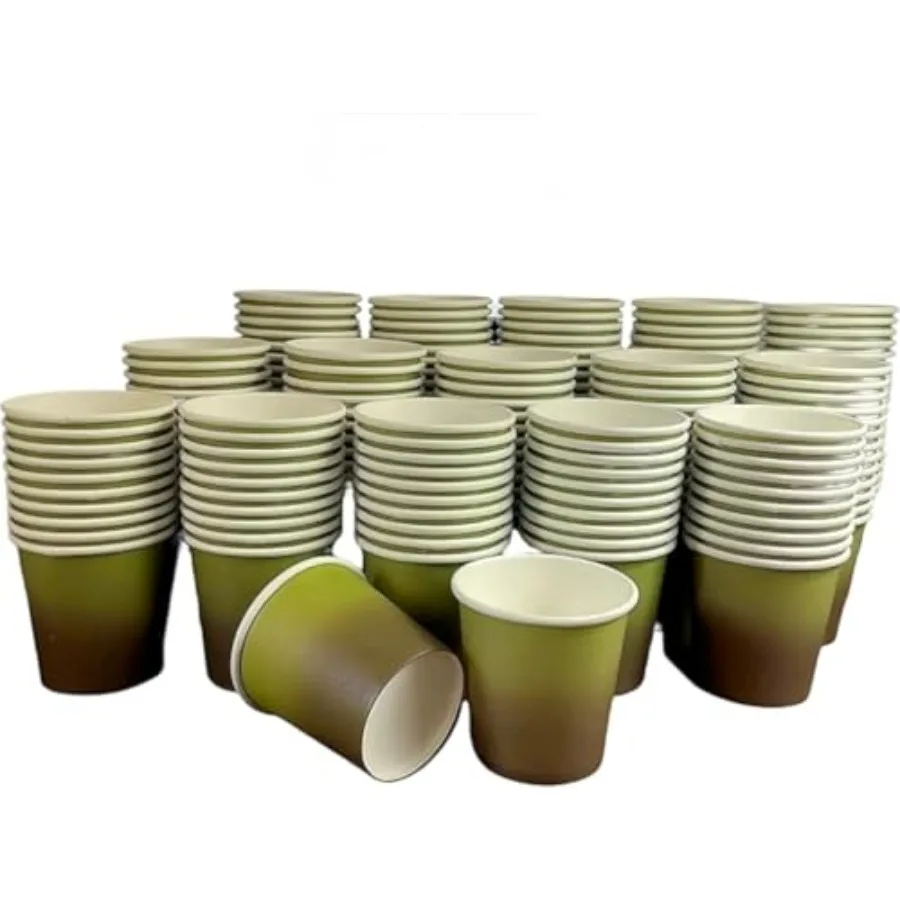 

200 упаковок одноразовых бумажных стаканчиков на 3 унции с элегантным градиентным дизайном для мини-ополіскивателя для ванной комнаты, эспрессо, дегустации кофе, десерта Se