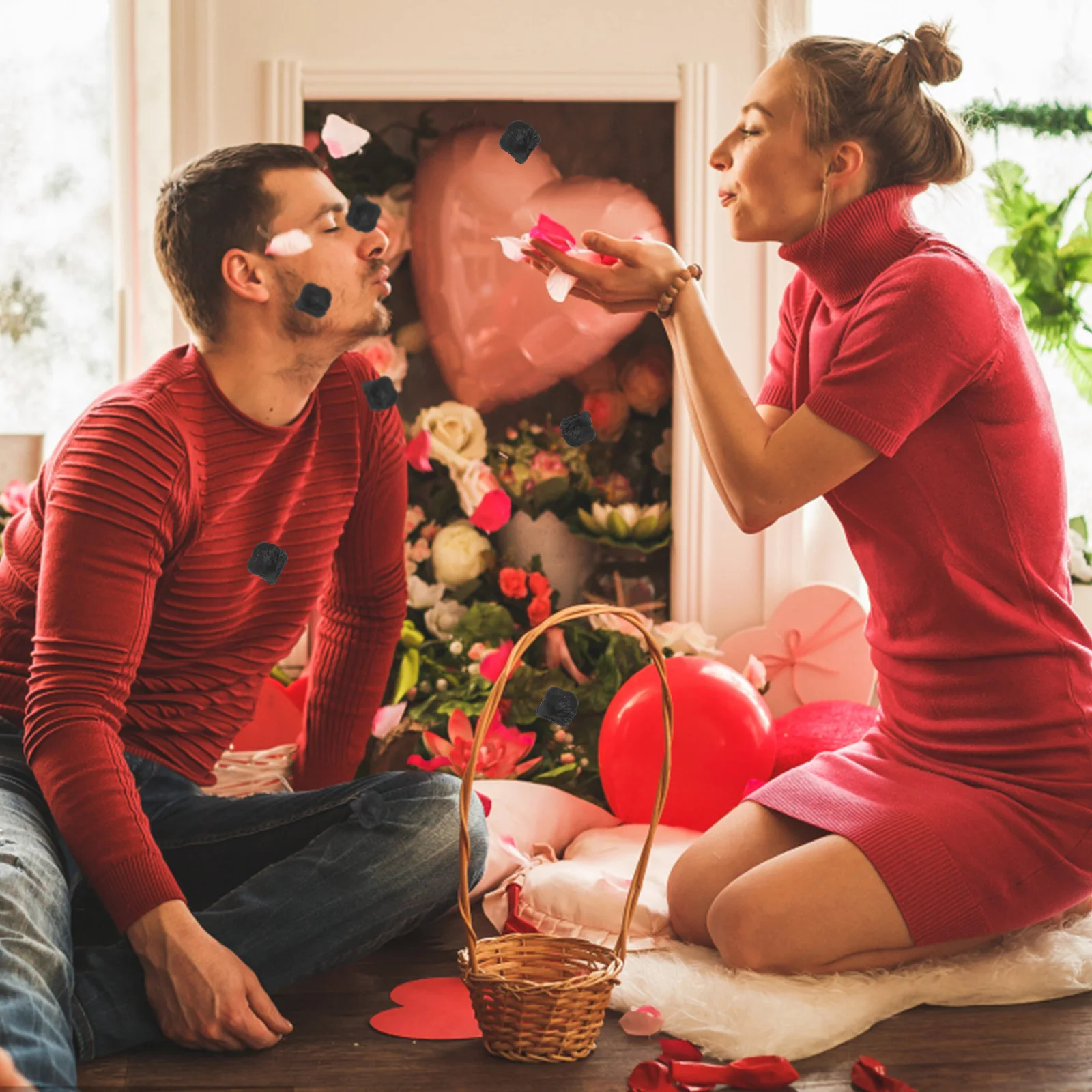 

10pcs 10 Packs Artificial Rose Petals High Simulation Non-Woven Fabric Wedding Party Decor Valentine Proposal Event Scatter Fake