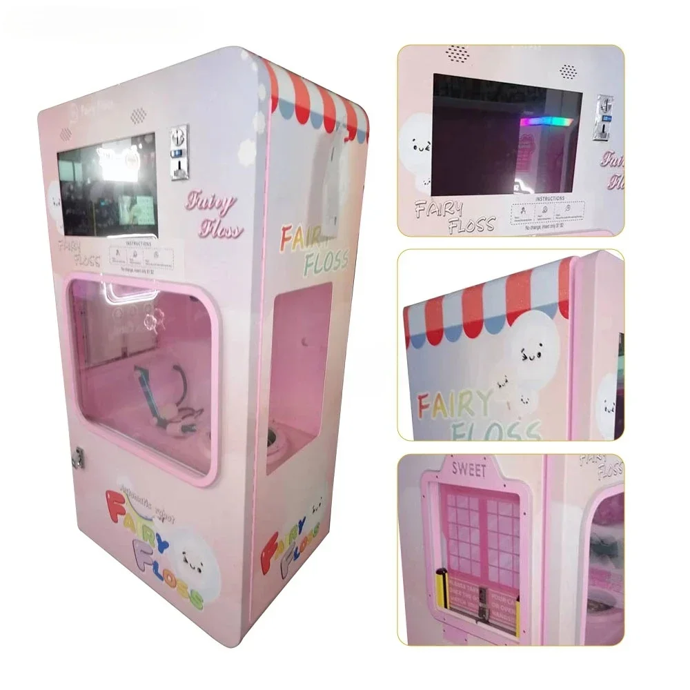 Cheap And high quality Cotton Candy Professional Automatic Cotton Candy Vending Machine Equipment And Machines Marshmallow