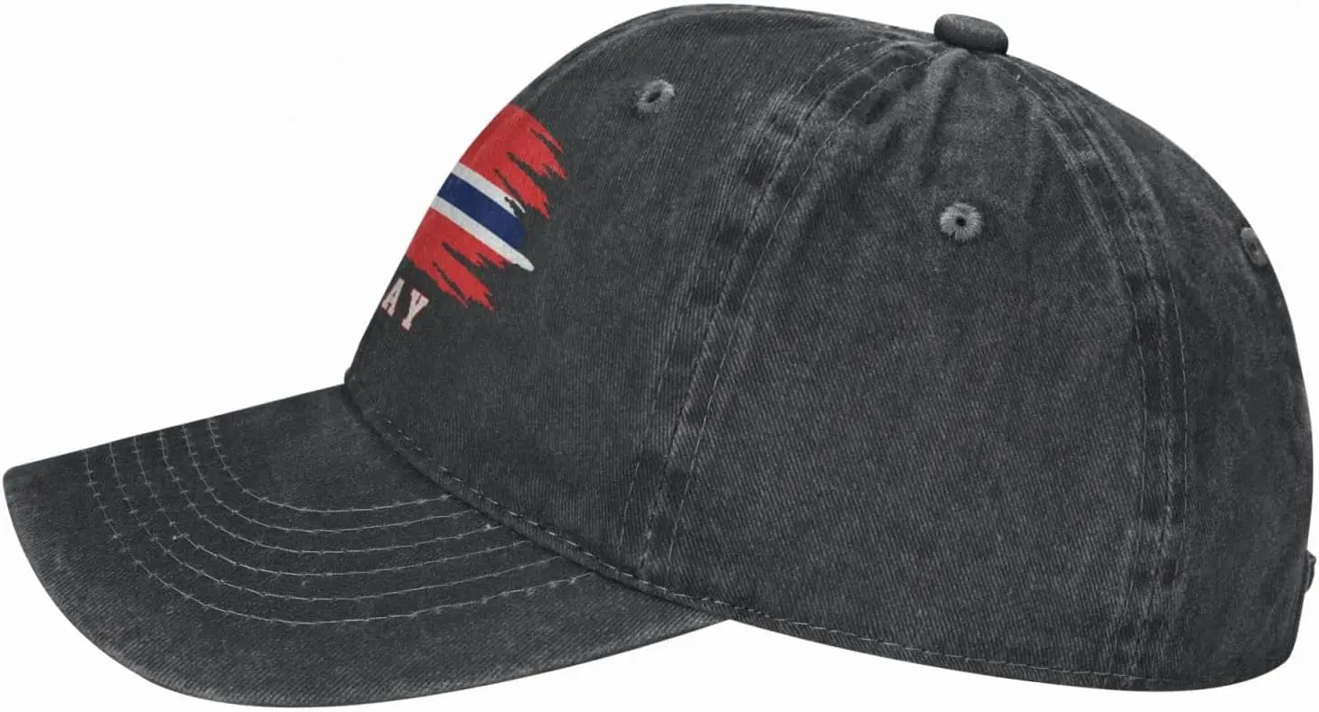 Norway Flag Norse Baseball Cap Denim Cotton Mens Adjustable Hat Patriotic Caps