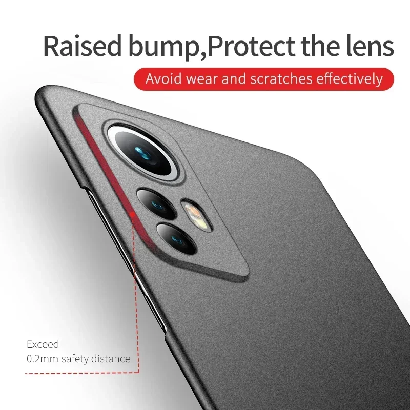 Cases For XIAOMI Mi 12 12X 12T Pro Mi12 Lite 5G Hard Plastic Shockproof Cover Luxury Lightweight Ultra Slim Matte Case Covers