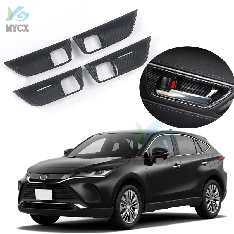 

Для Toyota Harrier 2022 автомобильные аксессуары внутренняя дверь крышка чаши ручка полоса отделка наклейка ABS интерьер автомобиля Стайлинг 4 шт.