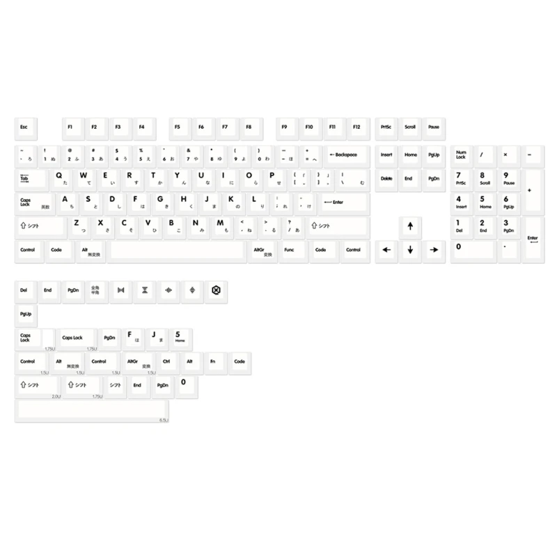 Creative White Theme Minimalist Keycaps for Mechanical Keyboard Japanese Keycaps Cherry Profile 135 Keys Keycap Replace Dropship