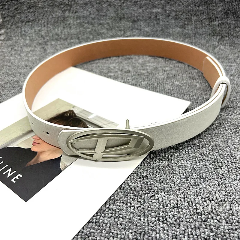 D-button Head Belt Fashion Comfortable And Skin-friendly Irregular Belt Clothing Accessories New Belt Jeans Decoration Ms. Men