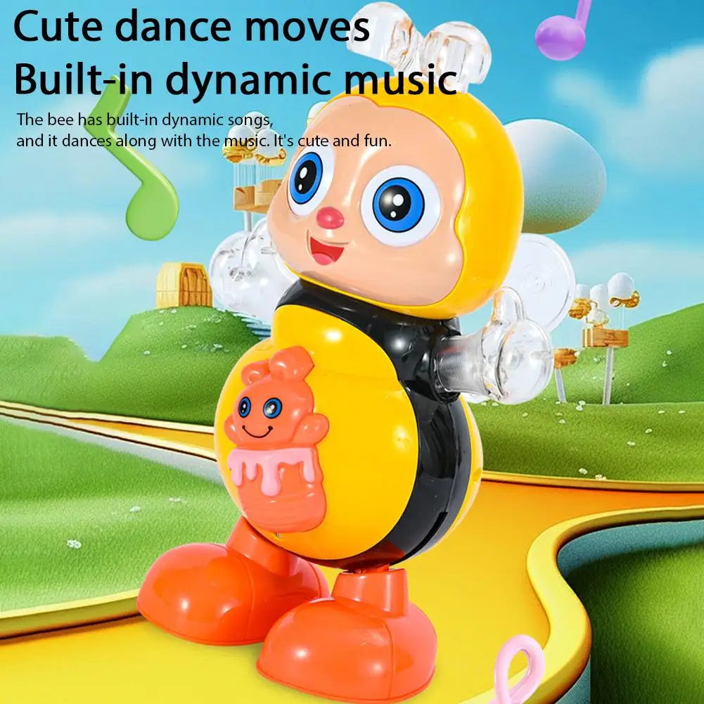 Interactive Musical Bee Toys, Dancing Toy,Musical Bee with Lights,Dancing Bees Toy, Delight Sensory Fun Birthday Gift Desk Decor
