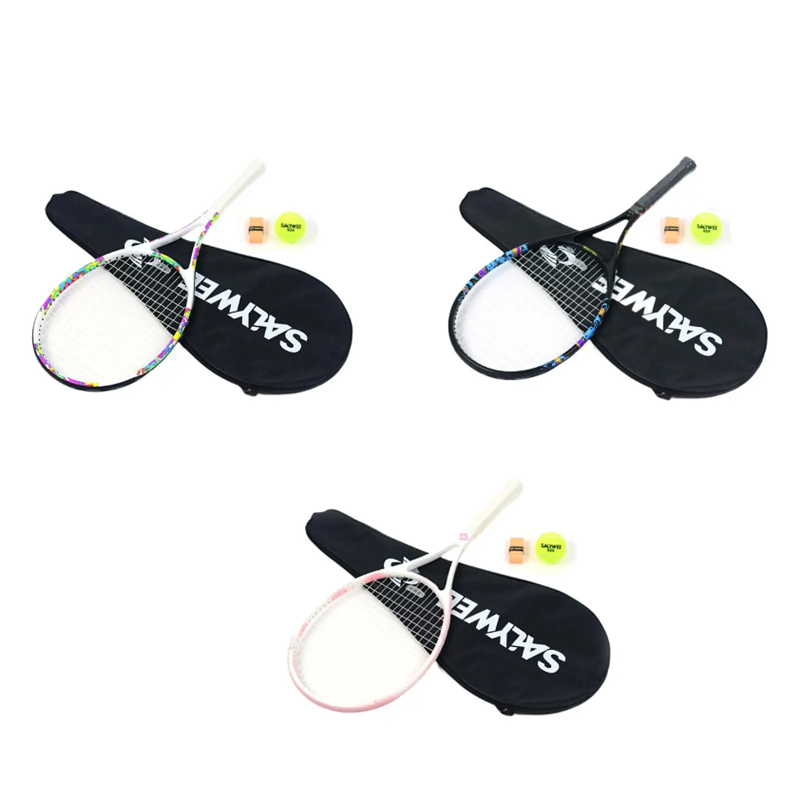 

Tennis Racket Kit Modern with Storage Bag Professional Carbon Fiber Non Slip Training Paddle for Yard Beginners Gym Women Lawn