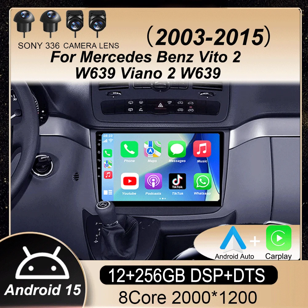 

Android Car Radio For Mercedes Benz Vito 2 W639 Viano 2 W639 2003 - 2015 Multimedia Video Player GPS Navigation DSP Auto Stereo