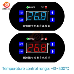 DC 12V 24V H50TR Nhiệt độ cao Digital Thermostat -40 đến 300 độ Bộ điều khiển nhiệt độ Chuyển đổi Màn hình kỹ thuật số có thể điều chỉnh