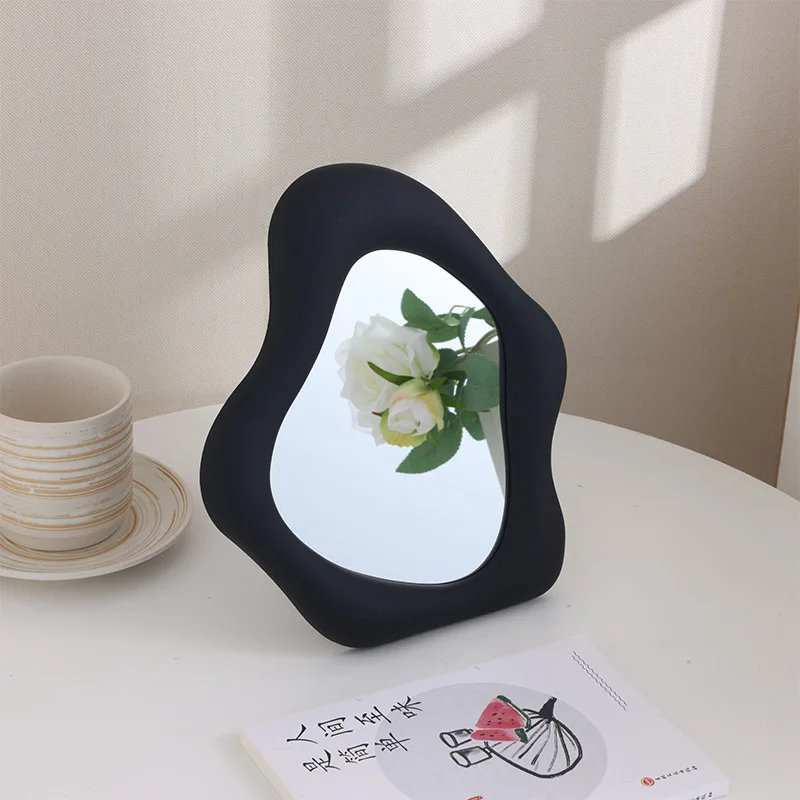Desktop Vanity Mirror Large Portable Princess Aesthetic with Stand for Home Dorm Decor Instagram Trendy Style Gift