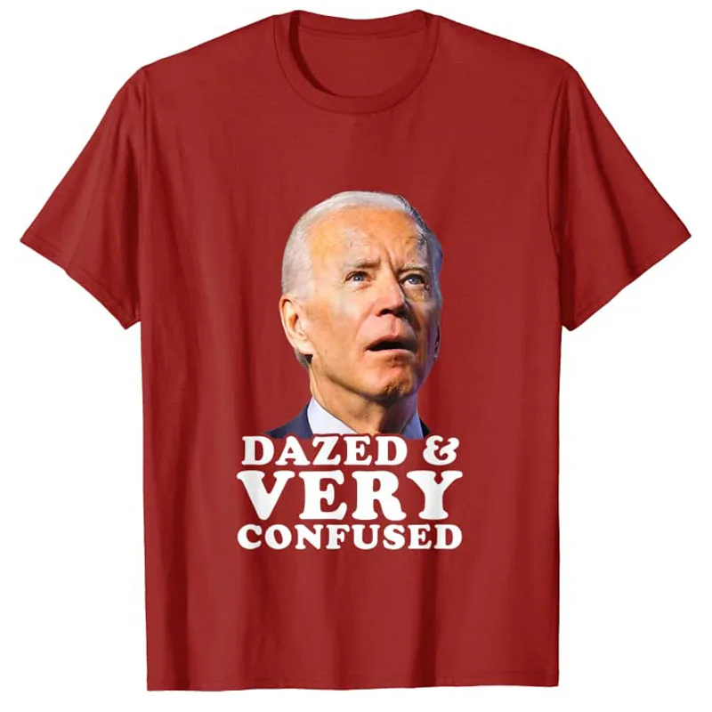 Biden Dazed and Very Confused Tiedye Funny T-Shirt Humor Funny Anti Joe-Biden Political Joke Clothes Streetwear Graphic Tee Tops