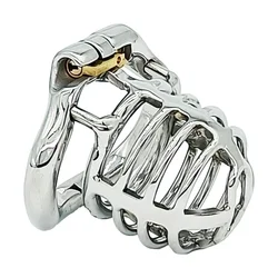 Stainless Steel Stealth Lock Male Chastity Device Cock Cage Fetish Penis Lock Cock Ring Sex Toys Men Penis Urethral Adult Game