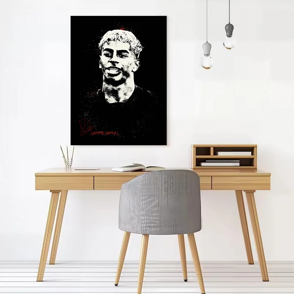 Lamine Yamal Portrait Poster Customizable Printed Canvas Painting for Pictures Wall Art Interior Decoration Decorative Paintings