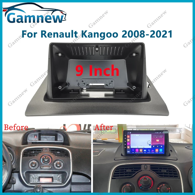 

Car Radio Fascia Frame For Renault Kangoo 2008-2021 9 inch 2DIN Stereo Panel 16PIN Harness Wire Canbus Audio Power Cord Cable