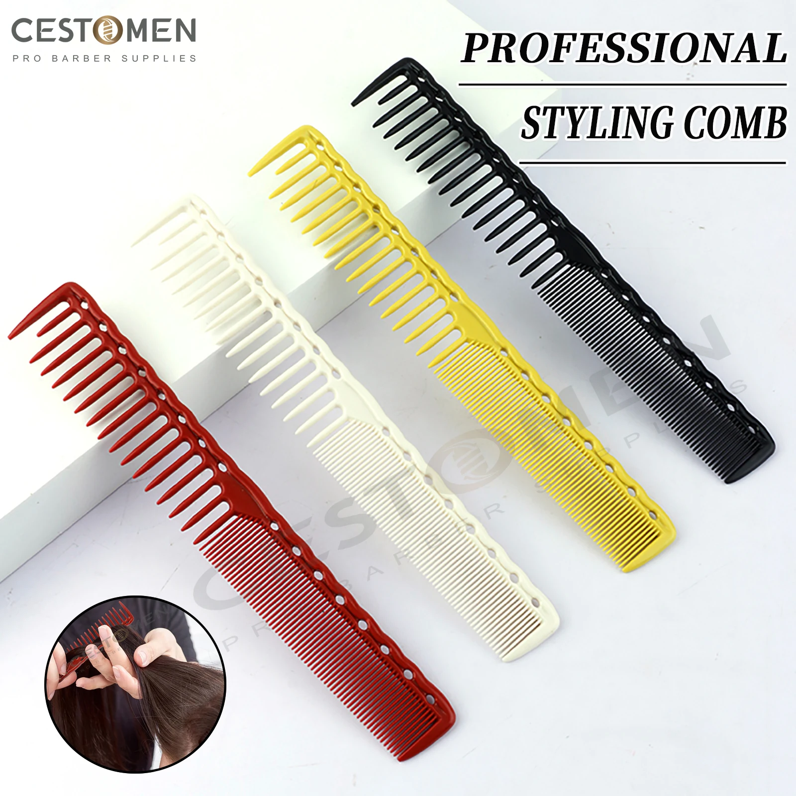 1/4/5PCS Barber Side Corners Fade Combs Pro Tapered Haircut Combs For Men Women Heat Resistant Smooth Hair Comb Styling Tools