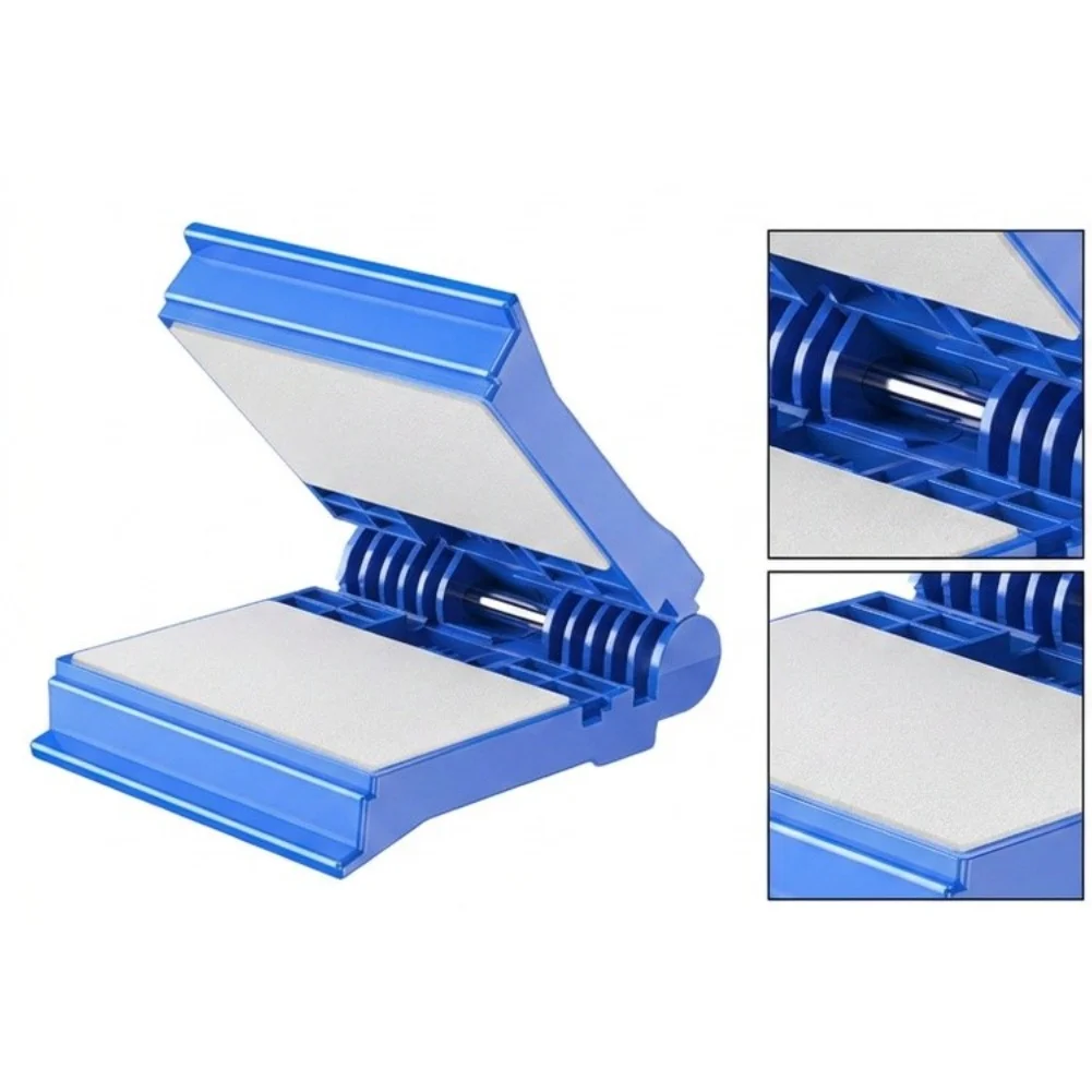 Fiber Wiping Clip with Built-in Pad Storage Compartment and Ergonomic Handle for One-Handed Operation in Tight Spaces
