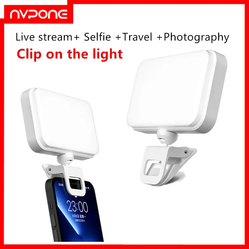 

For Selfie Video Conference Zoom Photography Makeup Selfie Light Clip-on LED Light for Phone Laptop Tablet Computer Phone Light