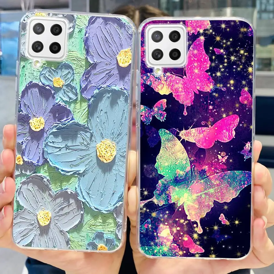 For Samsung Galaxy A22 Case Fashion Painted Soft Silicone TPU Cover For Samsung Galaxy A22 4G SM-A225F A 22 5G A226B Phone Cases