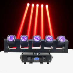 5*40w RGBW Led Rotating Beam Wash Strobe Moving Head Light DMX With Chasing Effect Light For Dj Concert Event Show Stage Party